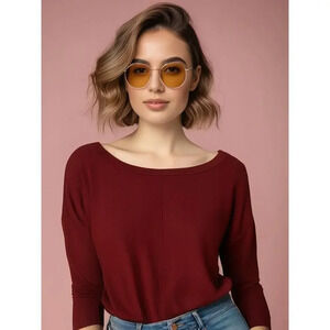 Altard State Women's Size‎ Small Red Long Sleeve Pullover Sweater